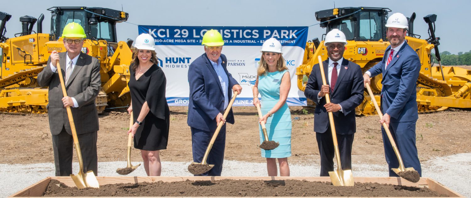 KCI 29 Logistics Park - 3,300-Acre Mega Site - 20M+ SF - Adjacent to KCI Airport - Hunt Midwest Industrial Development in Kansas City - Groundbreaking - June 21, 2023