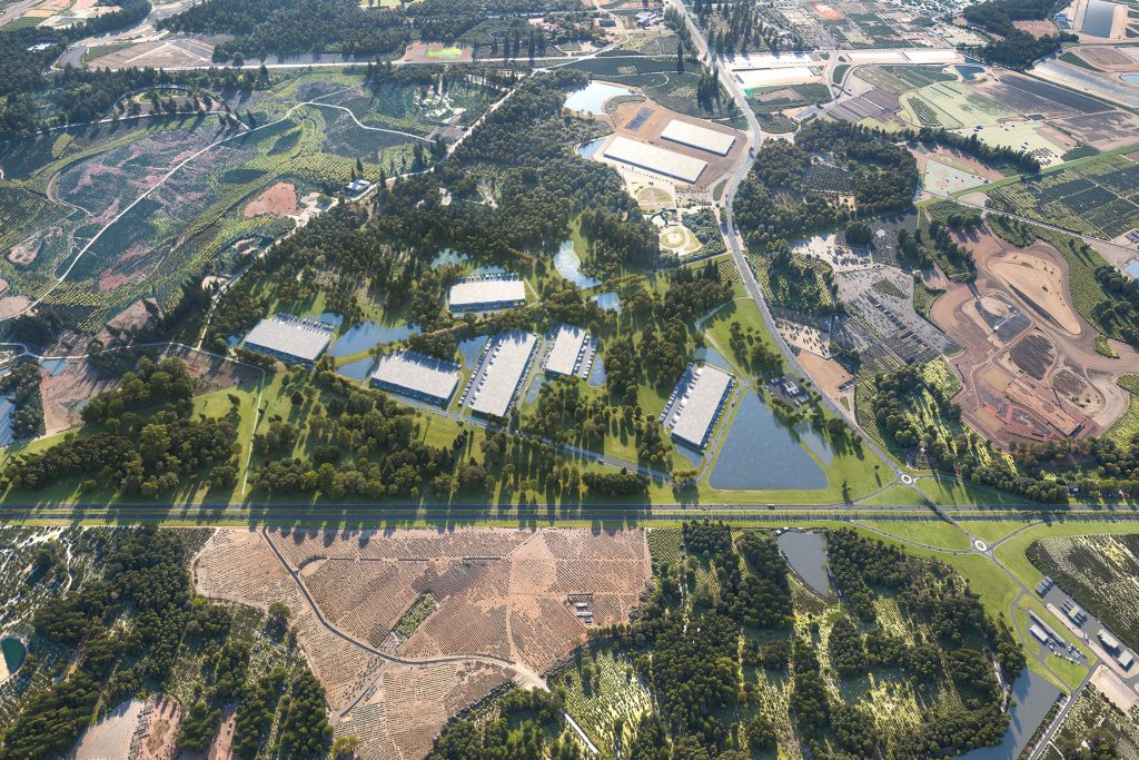 Hunt Crossroads Commerce Center is a premier industrial development strategically located at Interstate 16 and Jimmy DeLoach Parkway in Bloomingdale, GA — just minutes from Savannah