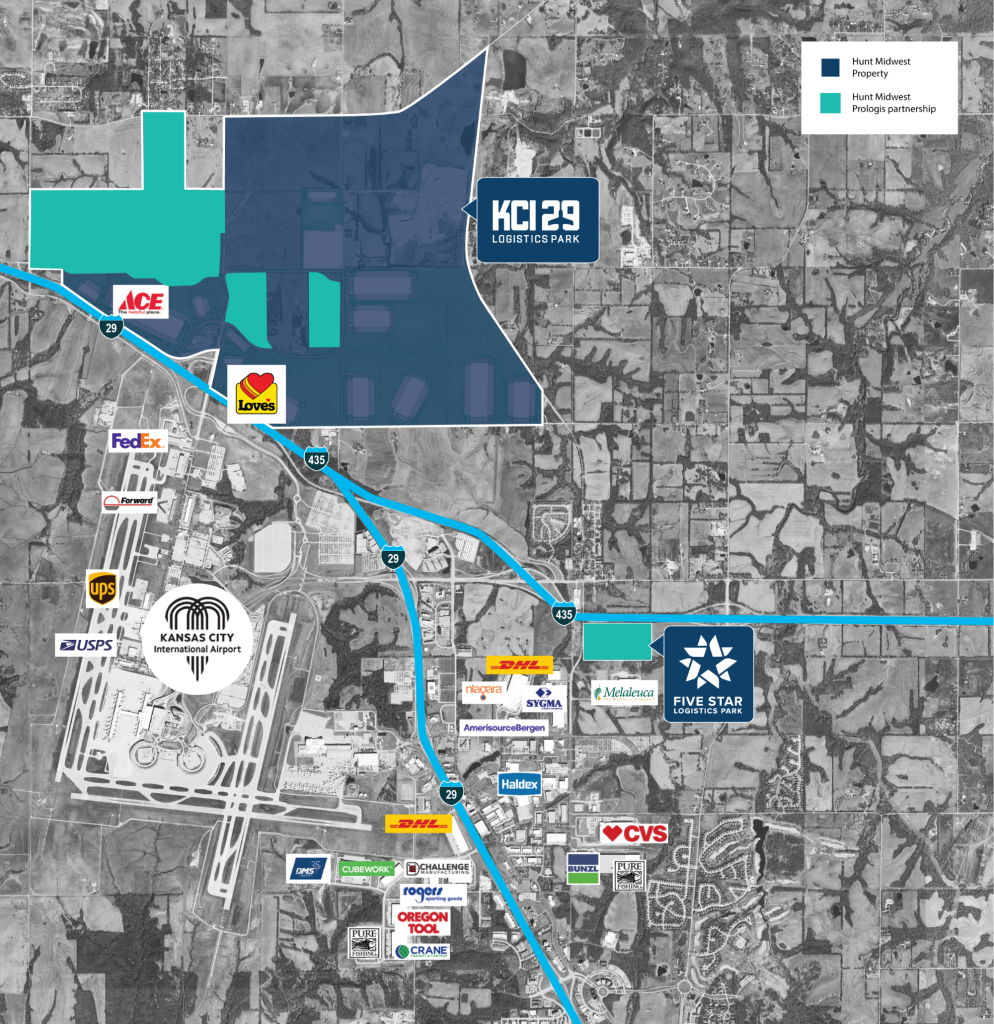 Hunt Midwest announces build-to-suit joint venture partnership with Prologis at two industrial parks in Kansas City, Missouri
